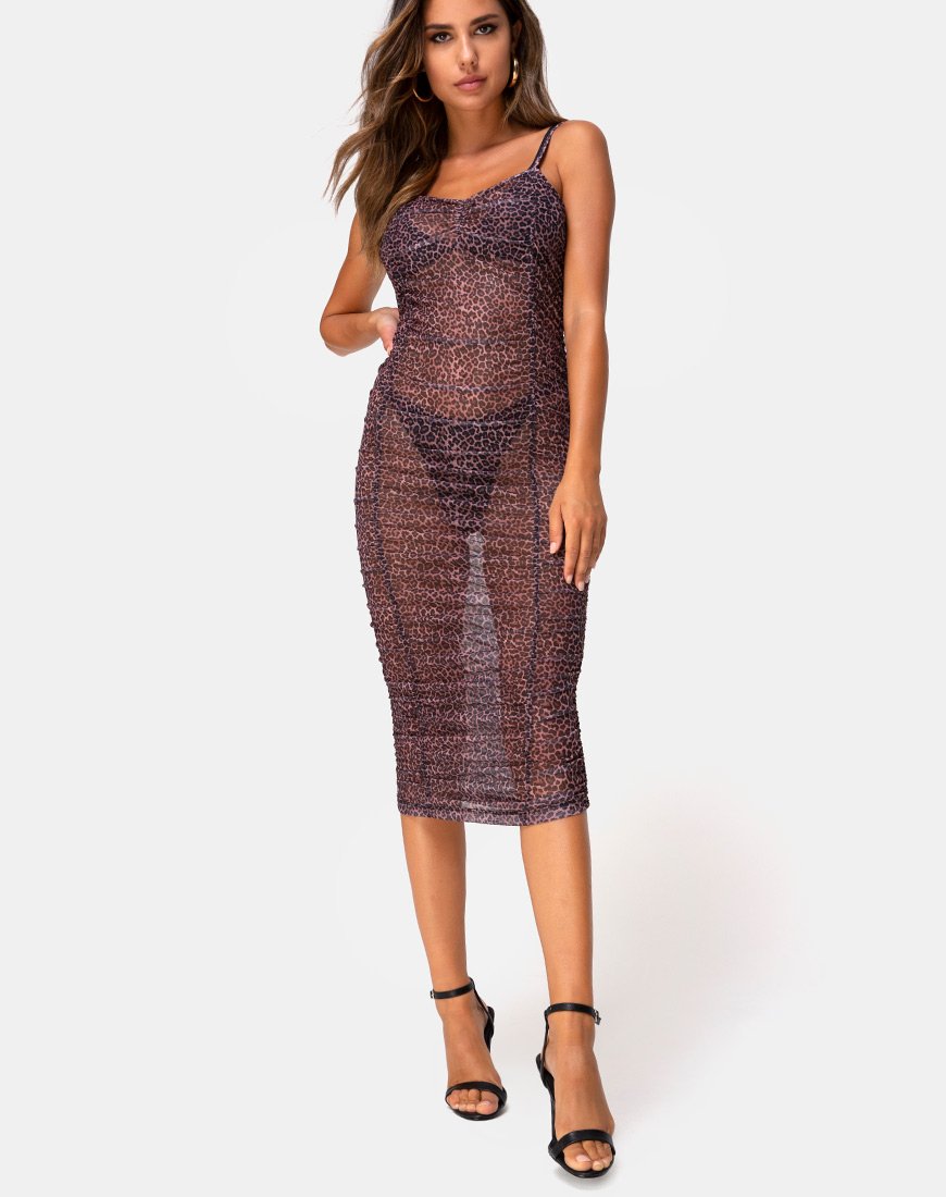 Imagen de Mauna Maxi Dress in Rar Leopard Mesh