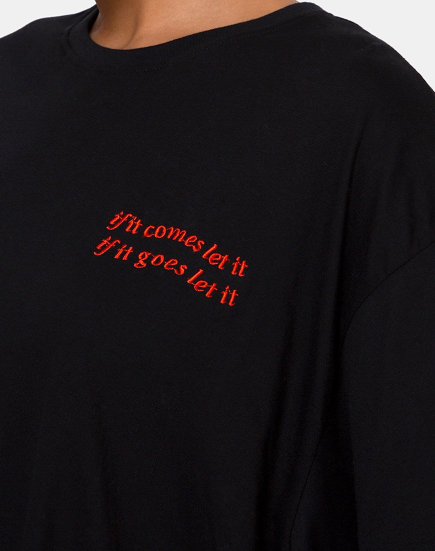 Imagen de Maxi Tee in Charcoal If It Comes Let It