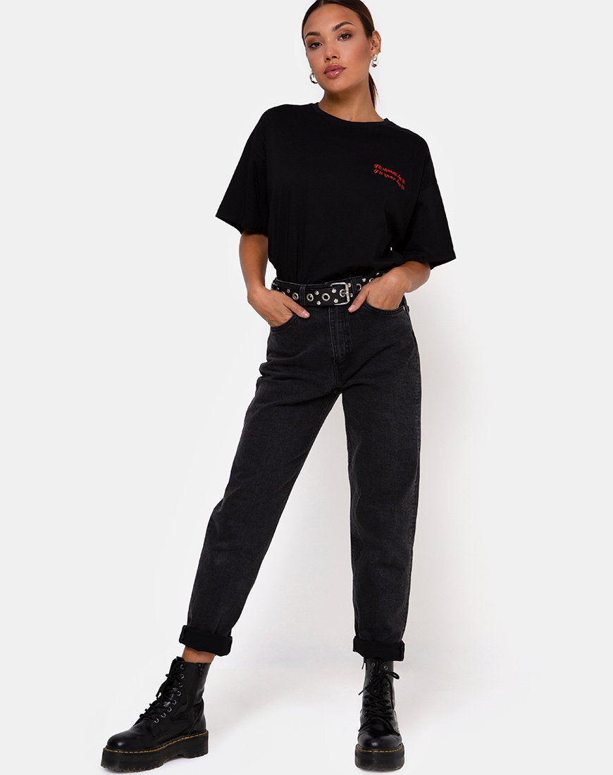 Imagen de Maxi Tee in Charcoal If It Comes Let It