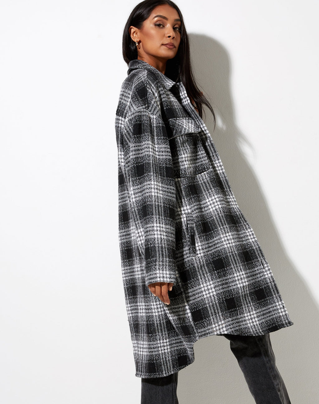 Camisa Maxiella de cuadros negros