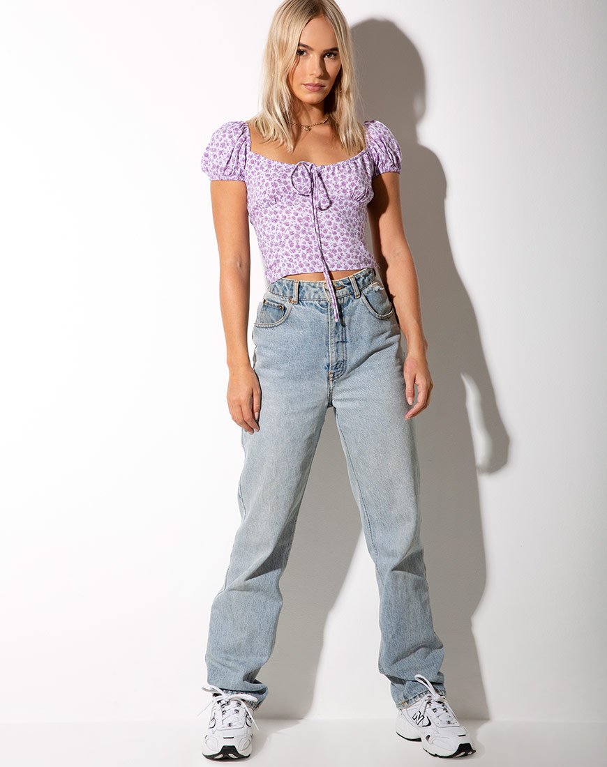 Imagen de Mazu Top en Ditsy Rose Lila