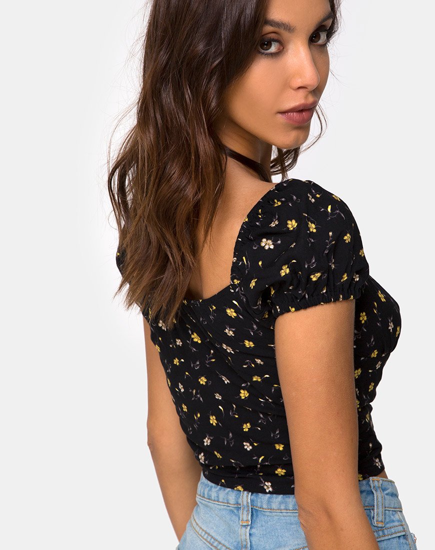 Imagen de Mazu Top en Pretty Petal Negro