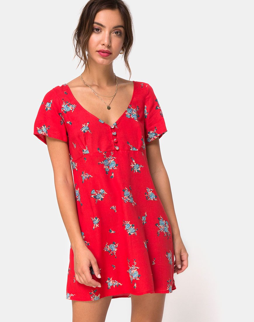 Vestido Meca en Soi Rose Red