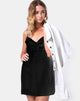 Imagen de Medina Slip Dress in Satin Max Zara Negro