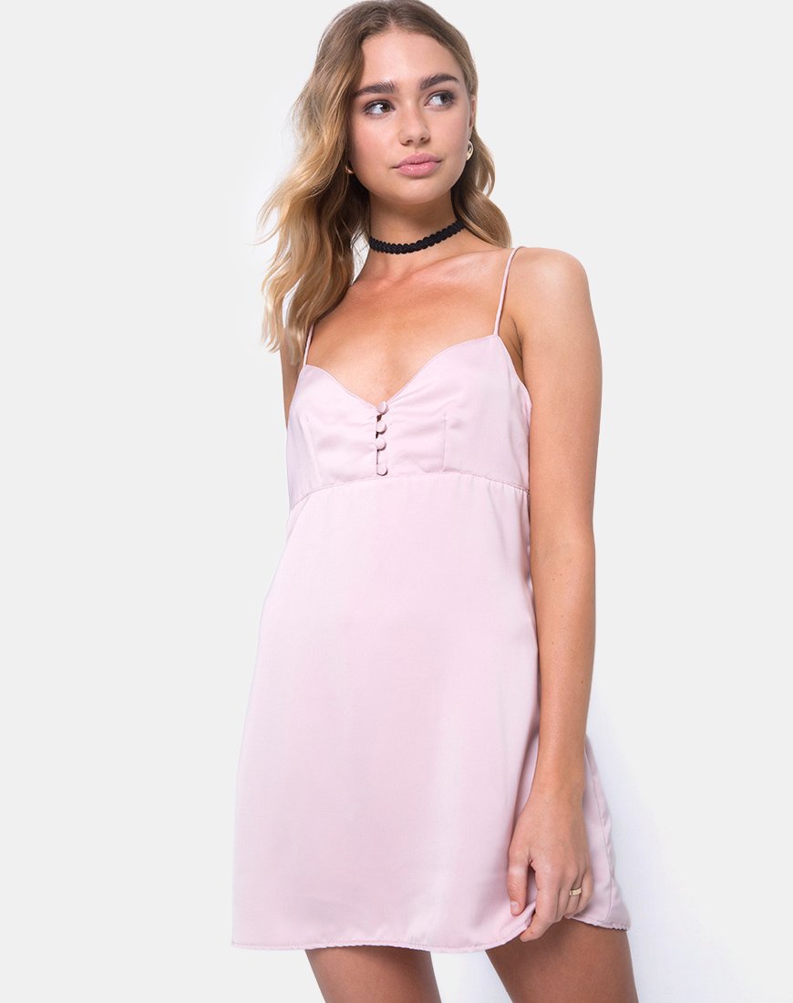 Imagen de Medina Slip Dress in Satin Blush