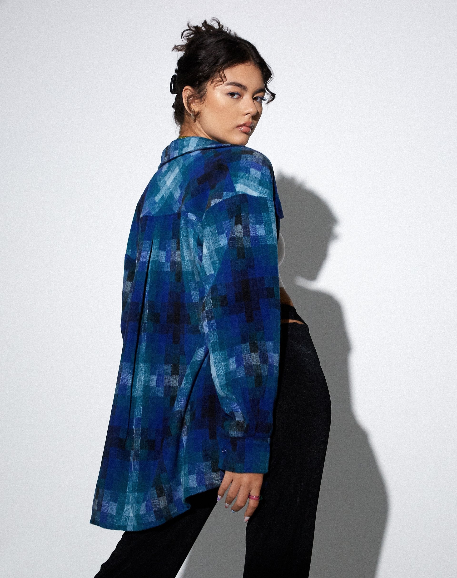 Imagen de MOTEL X OLIVIA NEILL Camisa Medita a cuadros Azul