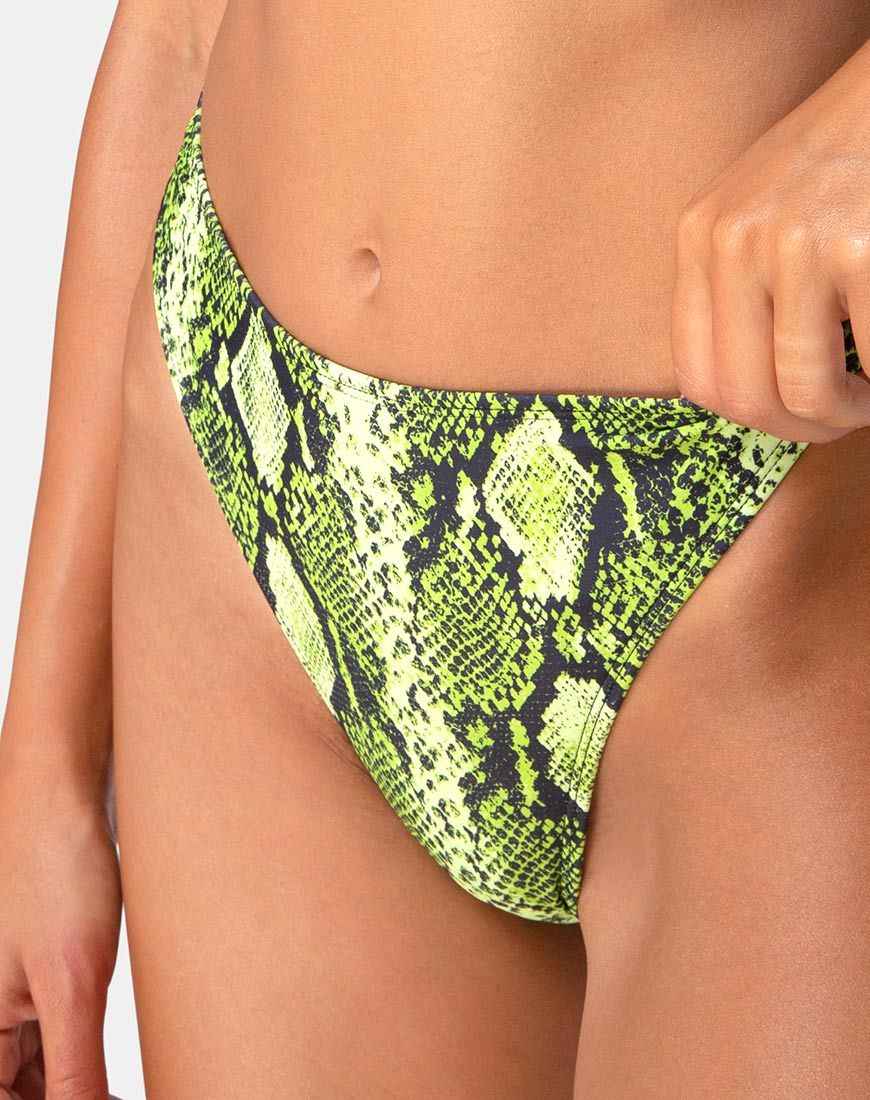Imagen de la braguita de bikini Meeka en Slime Lime Snake