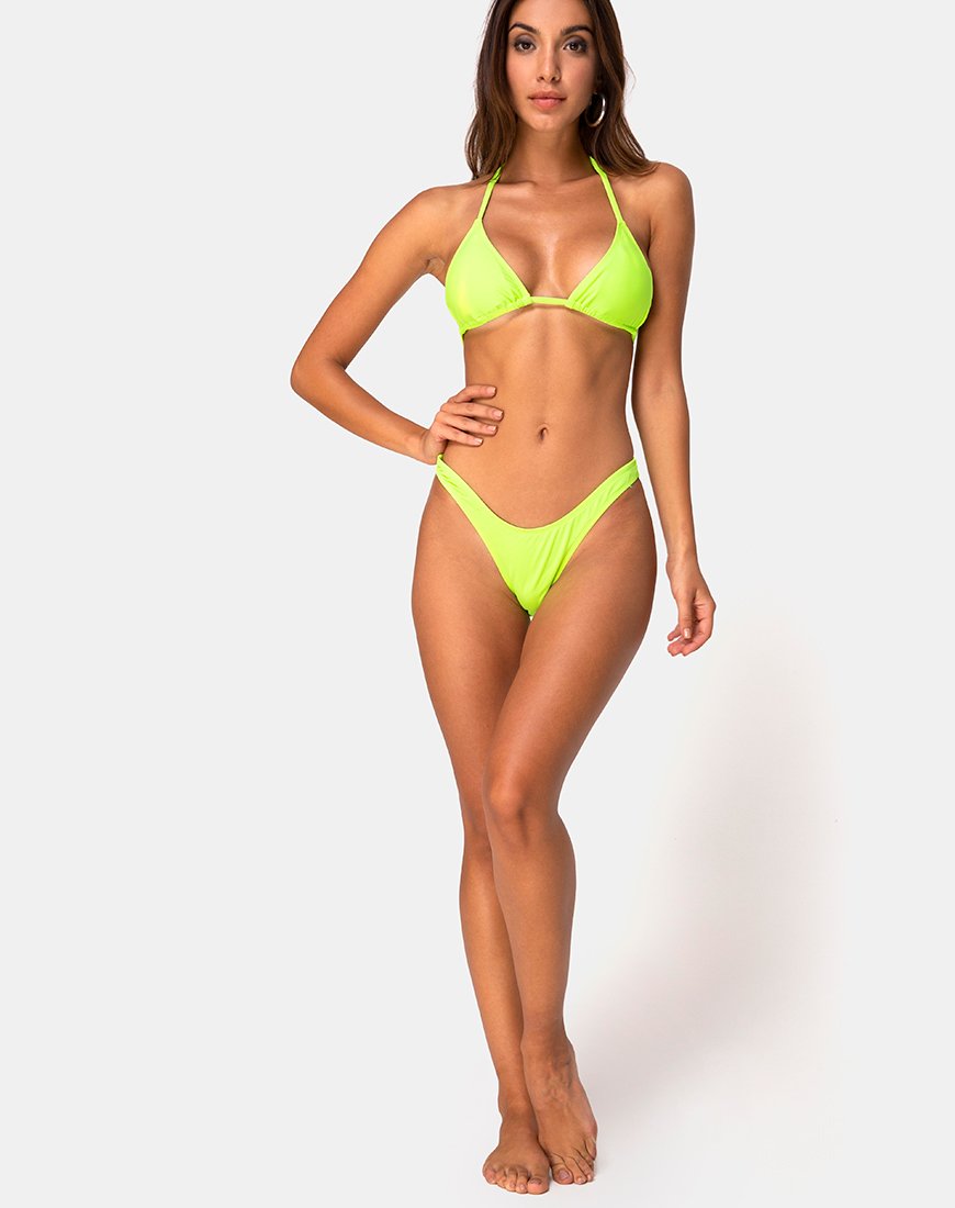 Imagen del sujetador de bikini Meeka de color lima neón