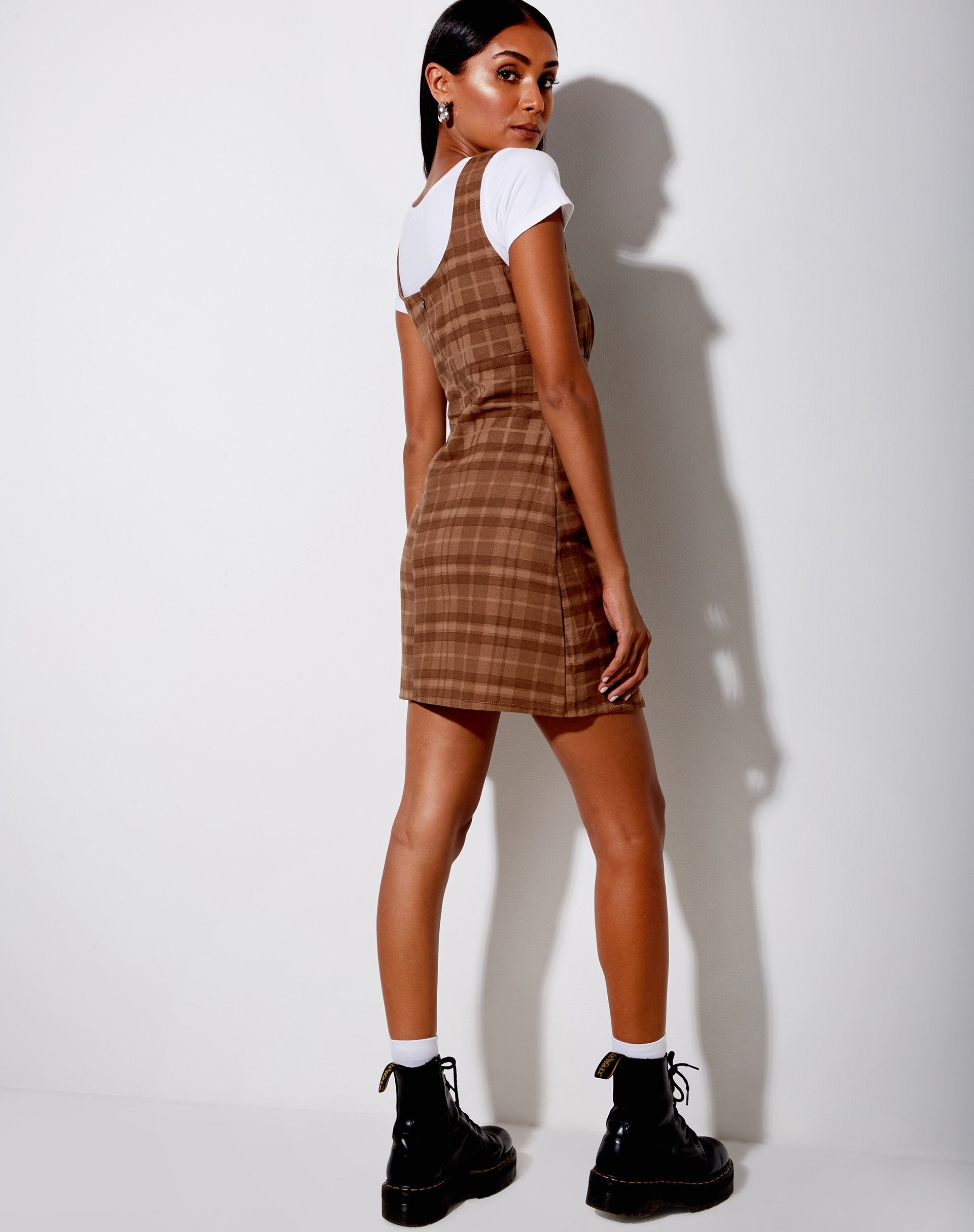Imagen de Mehra Mini Dress in Brown Check