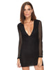 Imagen de Mellina Bodycon Dress in Mesh Negro