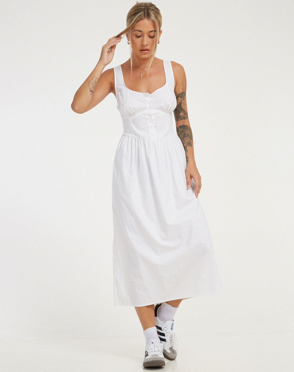 Vestido Midi Melrose Blanco
