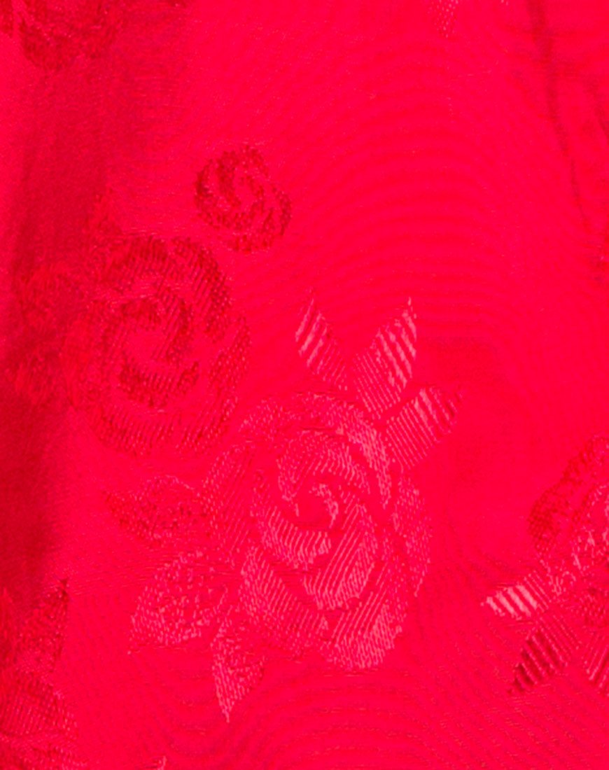 Imagen de la blusa Mérida de satén rojo