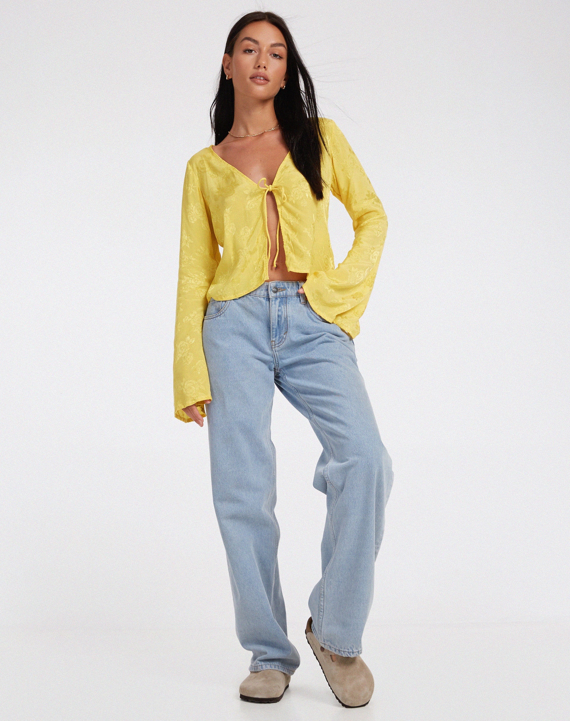 imagen de Merida Top en Satin Rose Sunshine Yellow