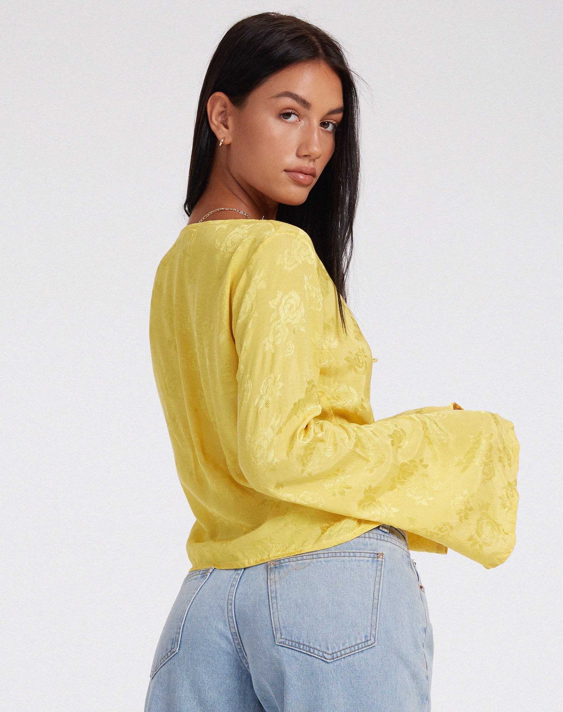 imagen de Merida Top en Satin Rose Sunshine Yellow