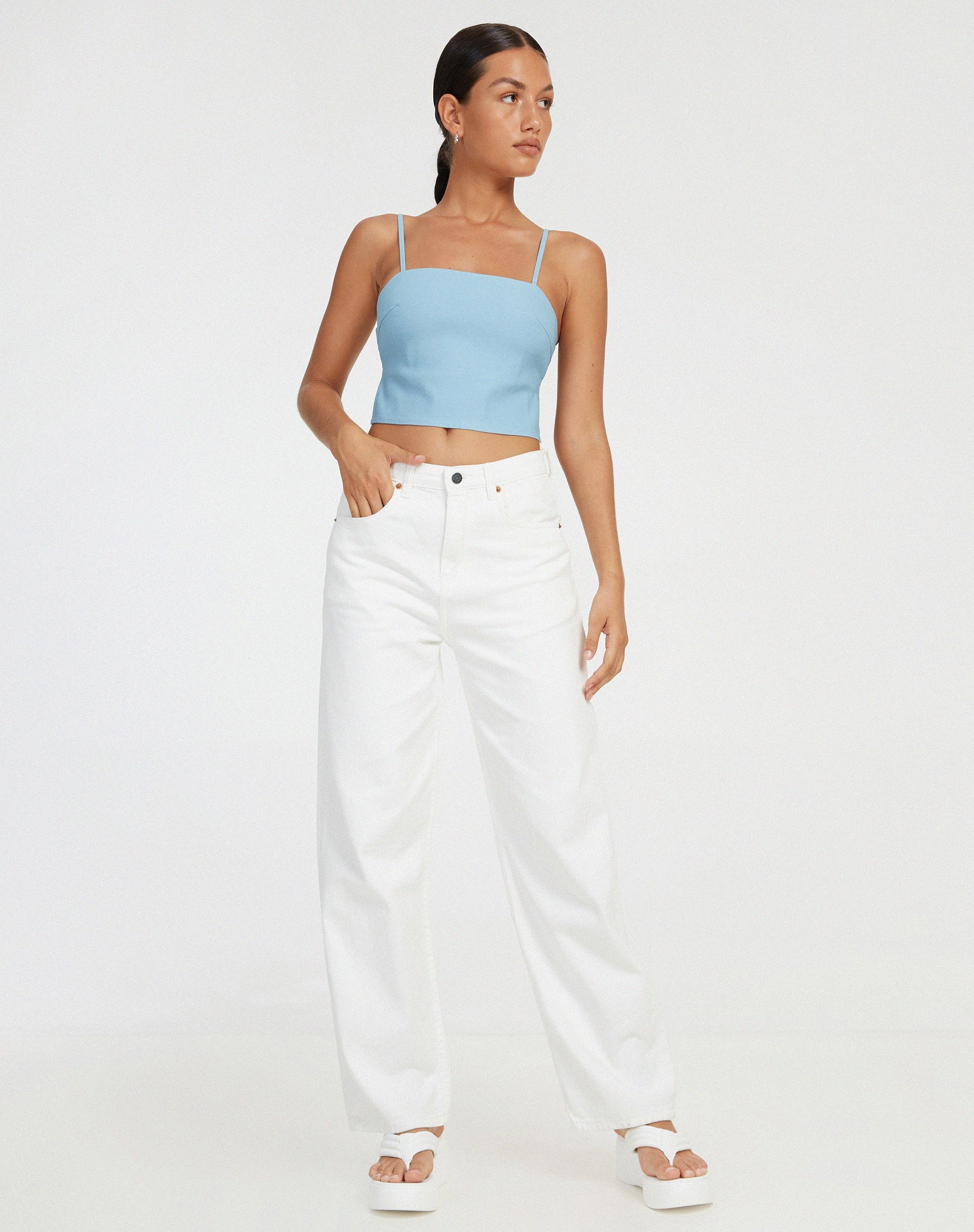 imagen de Merita Crop Top en azul claro