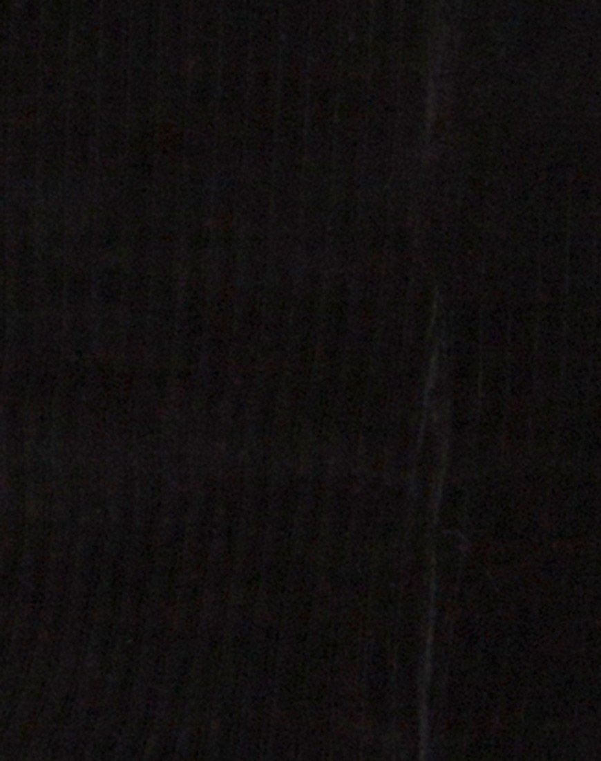 Imagen de la falda Cheri Midi de canalé negra