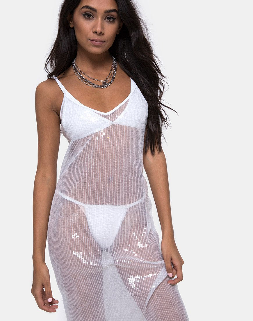 Imagen del vestido Midnight Sheer de lentejuelas transparentes