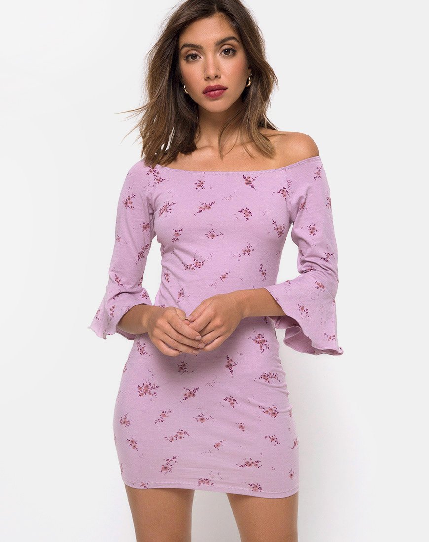 Vestido Bodycon Migare en Forget Me Not Lila