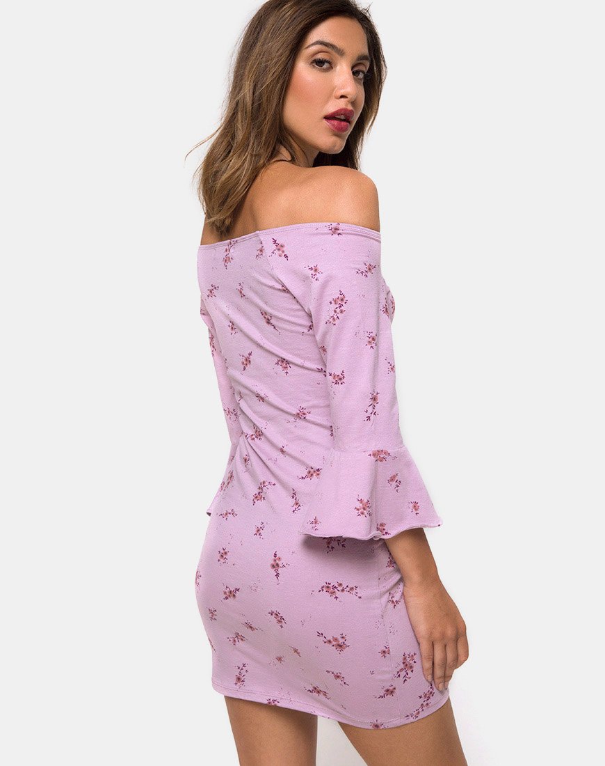 Vestido Bodycon Migare en Forget Me Not Lila