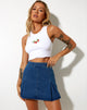 Imagen de Milana Kilt Skirt in Denim Blue