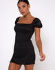 Imagen de Milina Bodycon Dress in Satin Negro
