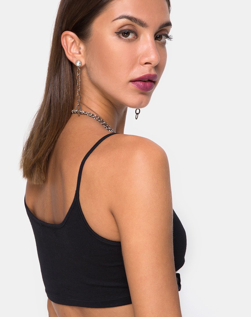 Imagen de Milipe Crop Top en negro Hebillas