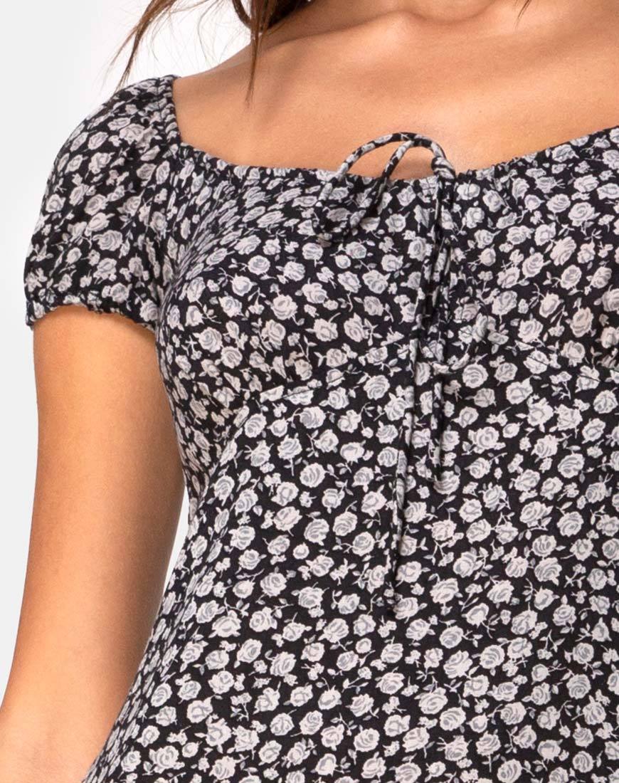 Imagen del vestido Milla en Ditsy Rose Negro