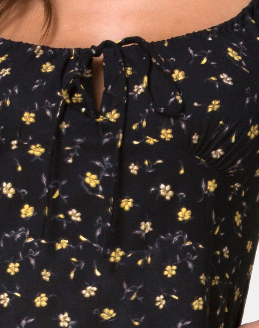 Imagen del vestido Milla Midi en Pretty Petal Negro