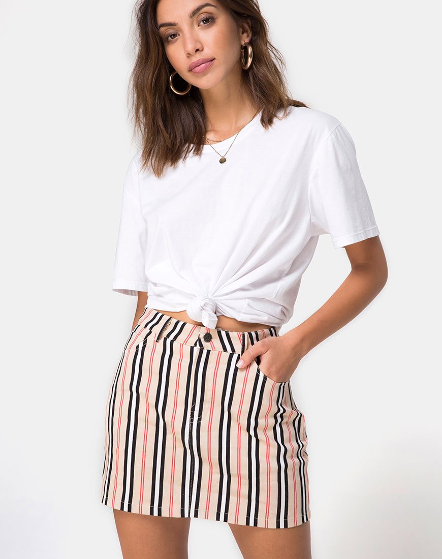 Minifalda Broomy en raya clásica vertical
