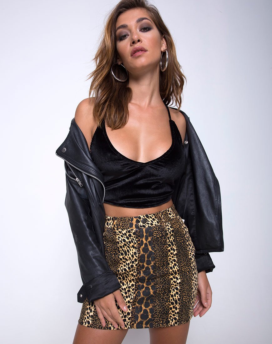 Minifalda Broomy en Animal Stripe
