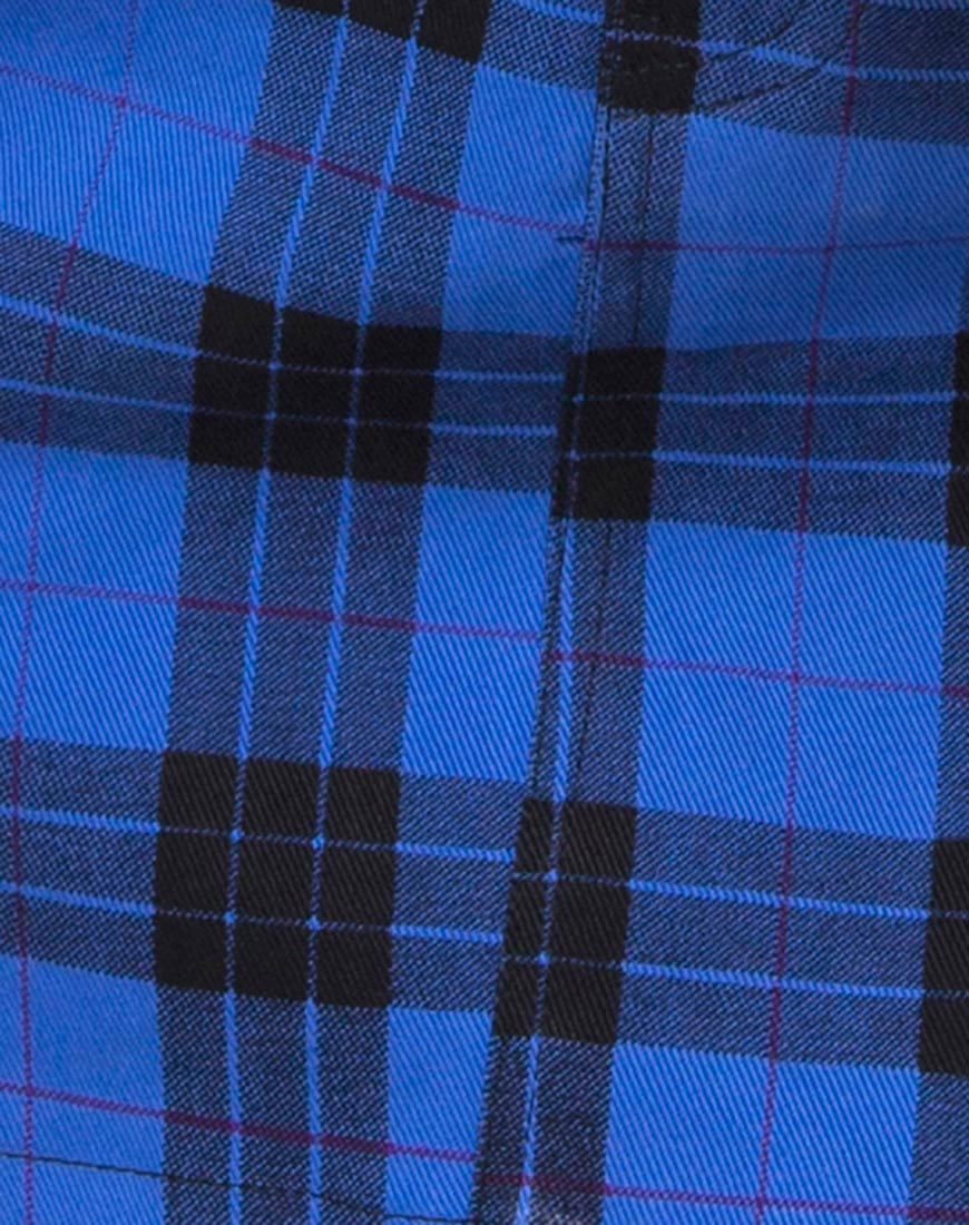 Imagen de la minifalda Broomy en tartán azul