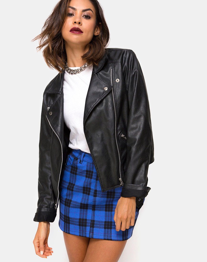 Minifalda Broomy en azul tartán