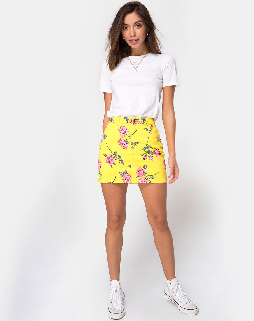 Imagen de la minifalda Broomy en Candy Rose Yellow
