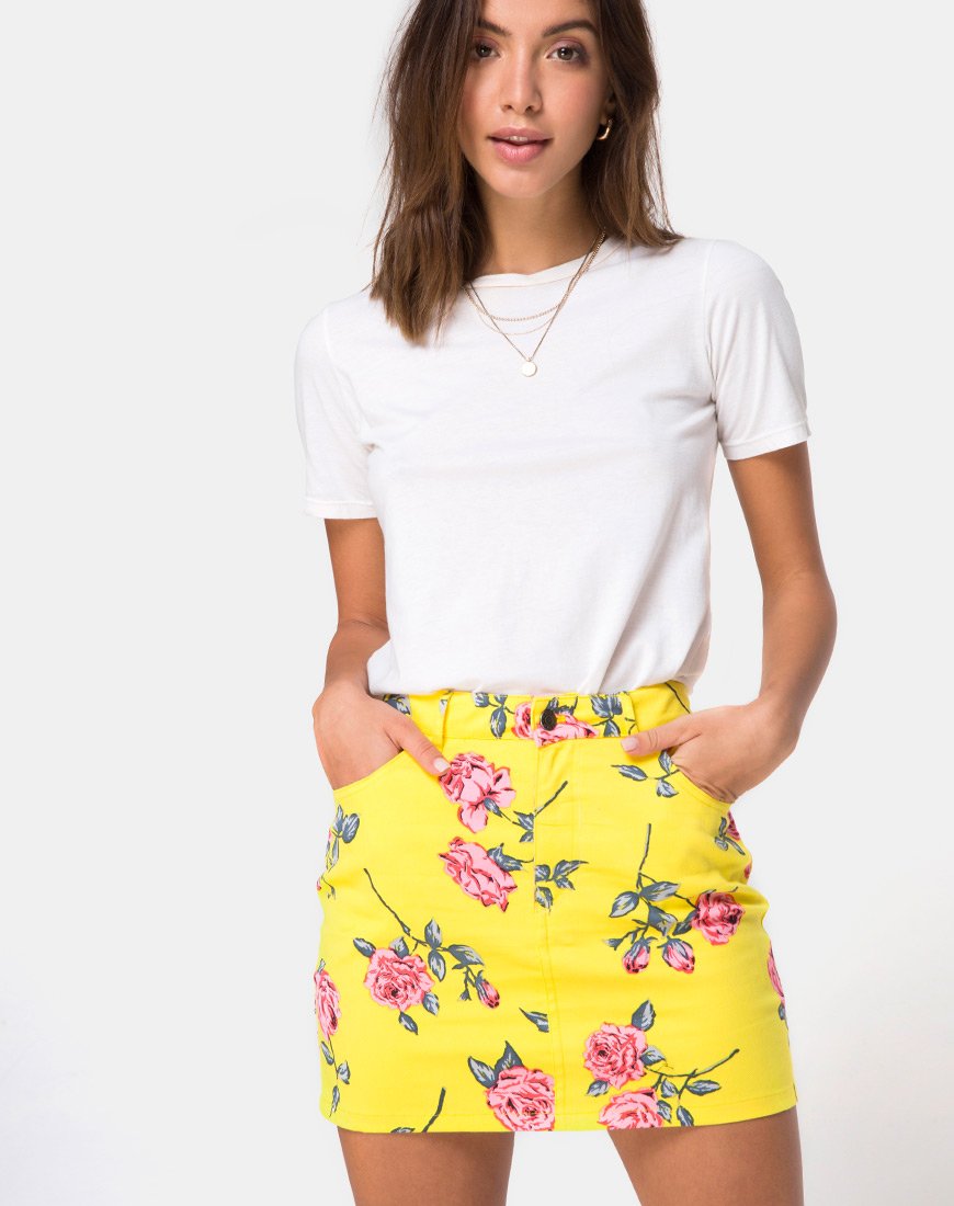 Minifalda Broomy en Candy Rose Yellow