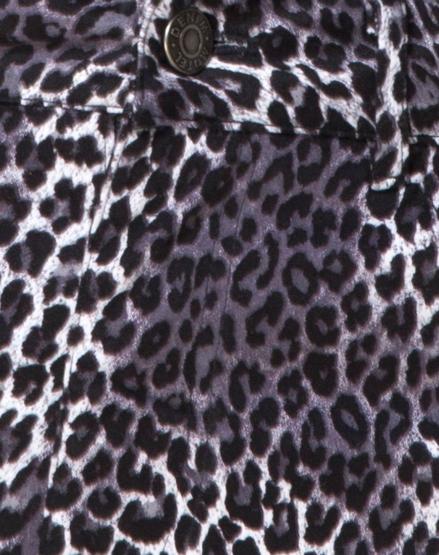 Imagen de Broomy Falda en Gris Rar Estampado Leopardo