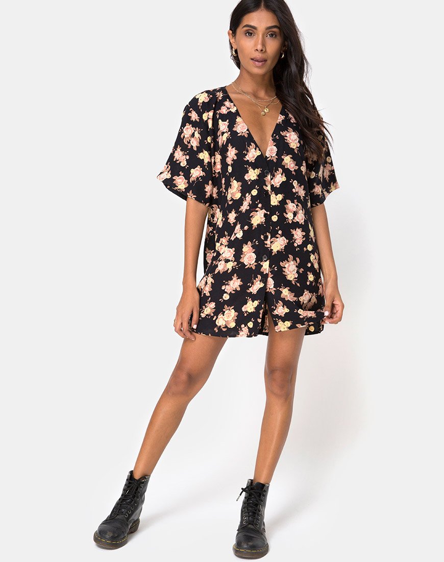 Imagen del Vestido Mirach en Rosa Antiguo Negro
