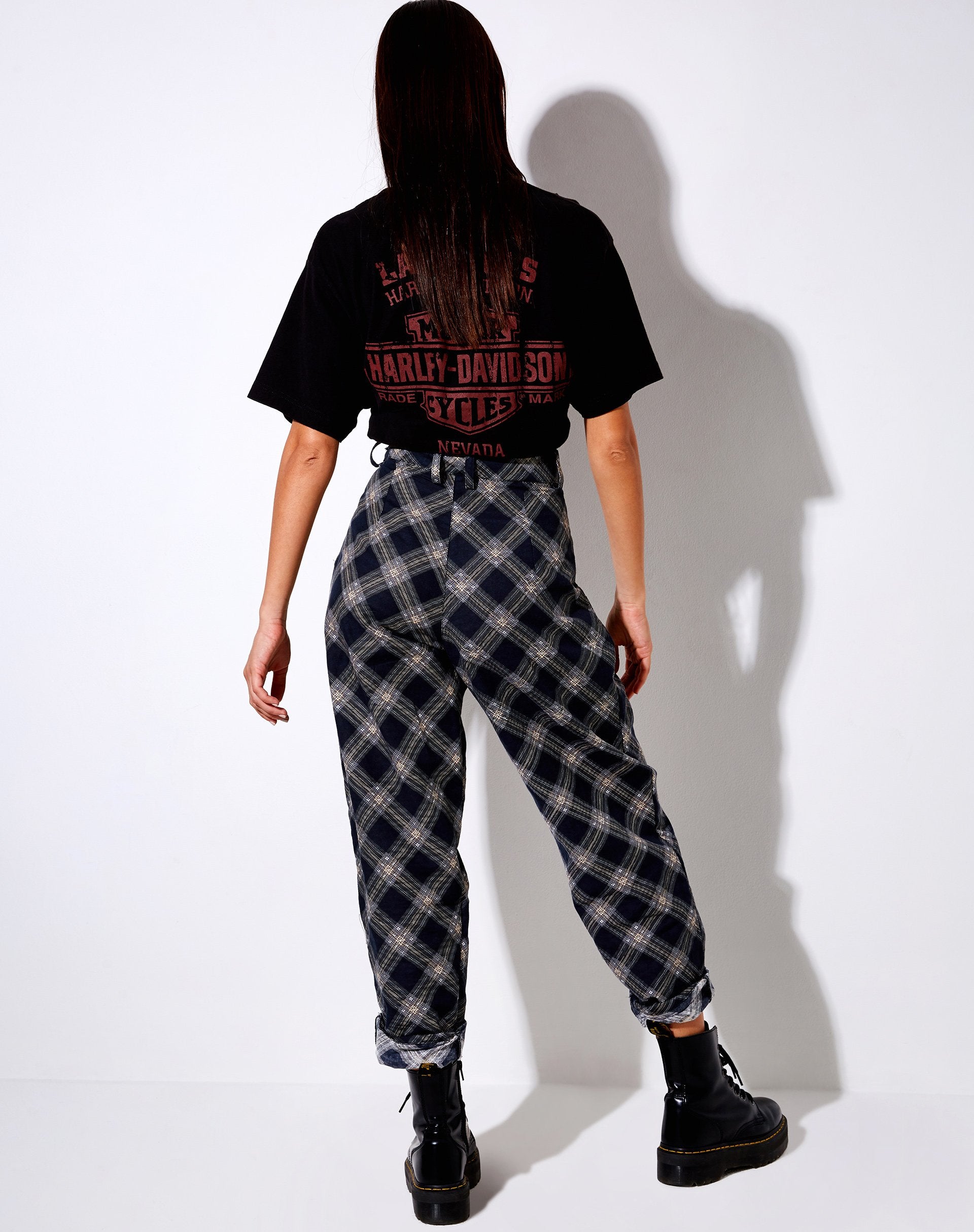 Imagen de Misca Pantalones a cuadros años 20 Negro y Gris