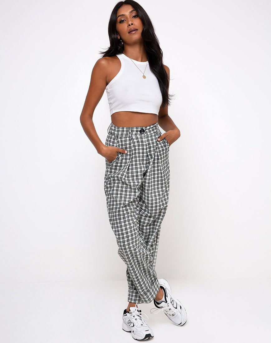 Imagen de Misca Pantalones de espuma a cuadros Brandy
