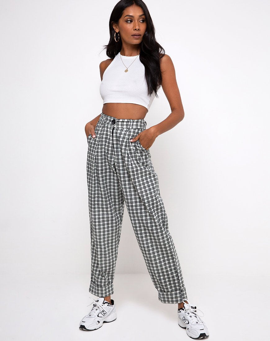 Pantalón Misca de espuma a cuadros Brandy