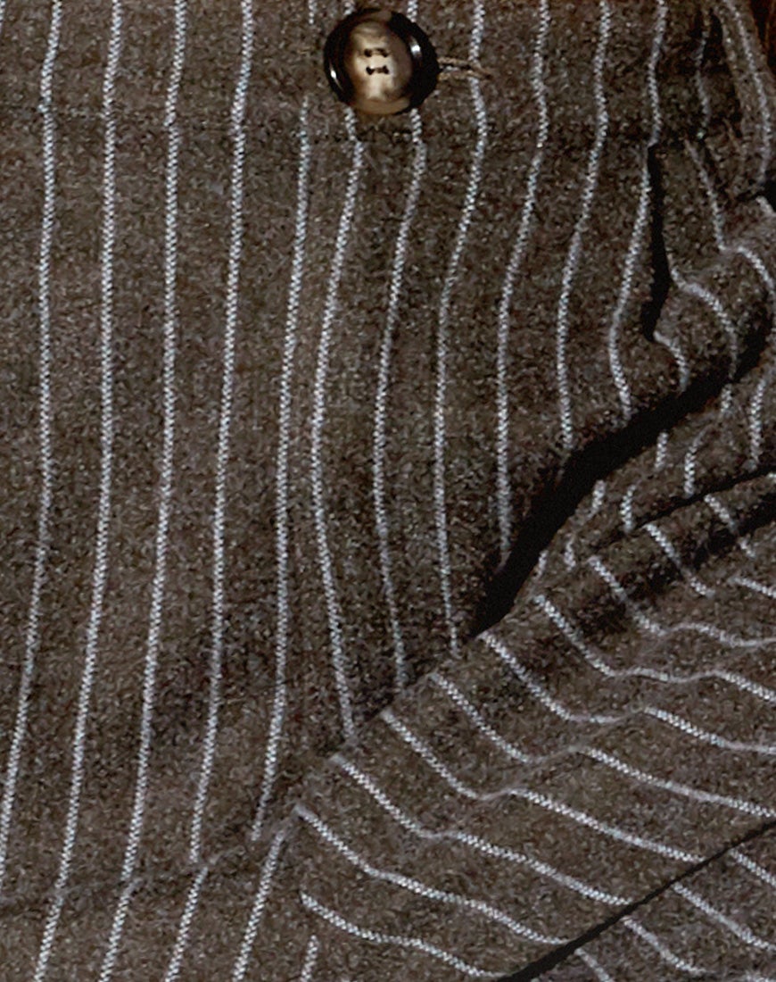 Imagen de Misha Pantalones anchos a rayas marrones