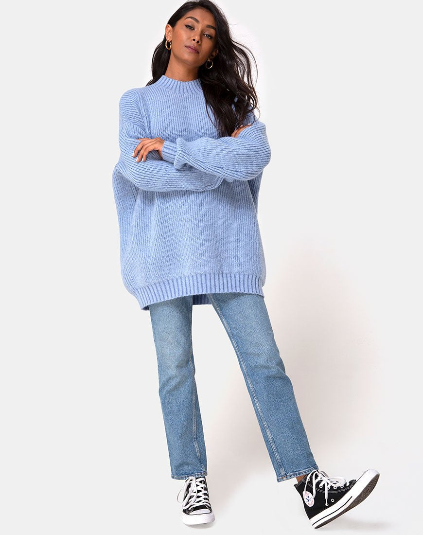 Imagen del jersey Mody de canalé azul