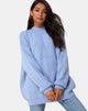 Imagen del jersey Mody de canalé azul