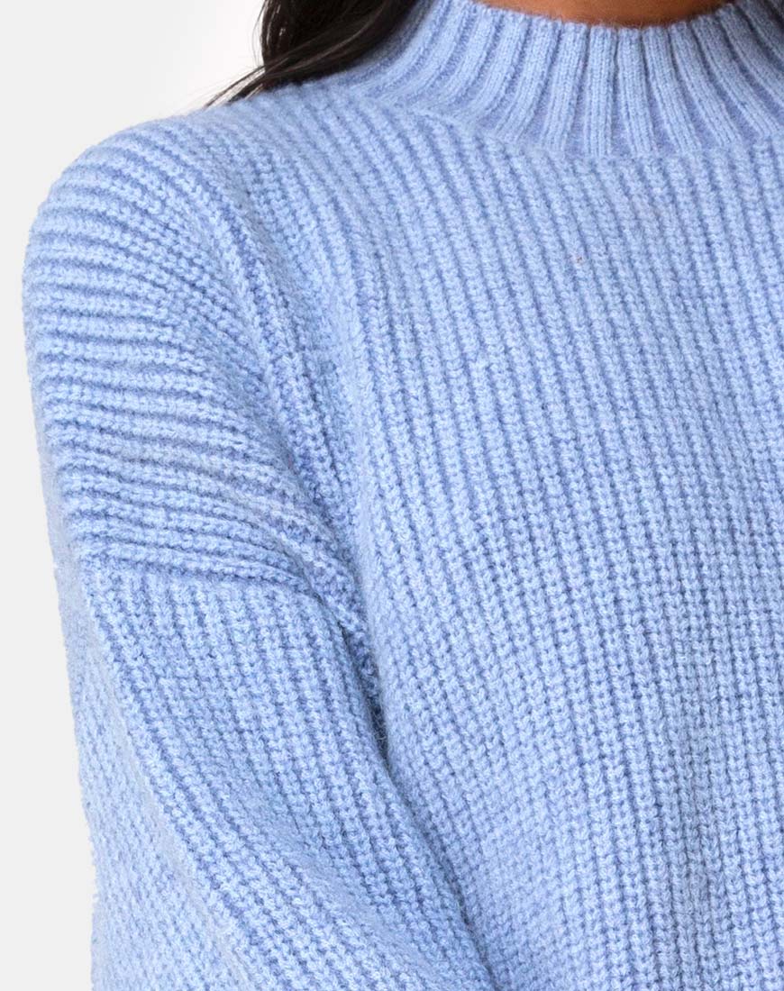 Imagen del jersey Mody de canalé azul