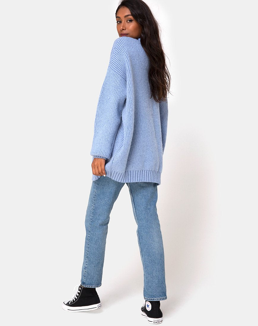 Imagen del jersey Mody de canalé azul