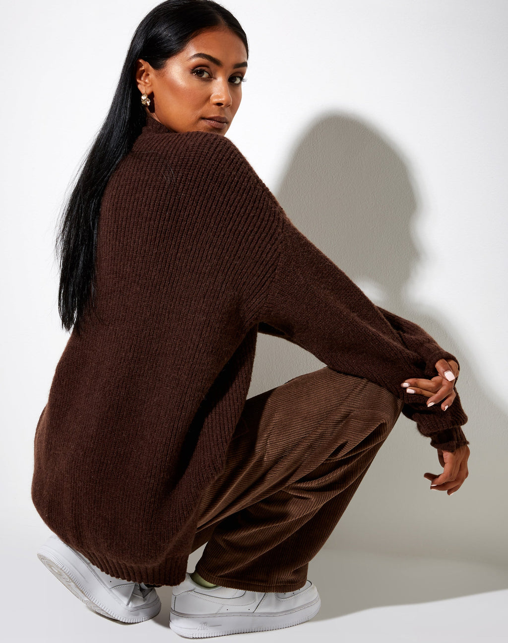 Jersey Bondy de punto Chocolate oscuro