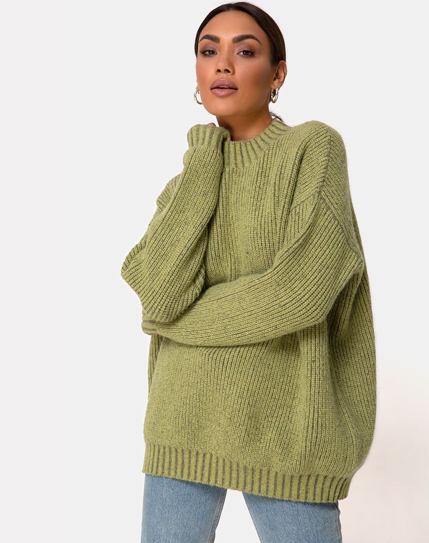 Jersey Mody de canalé verde