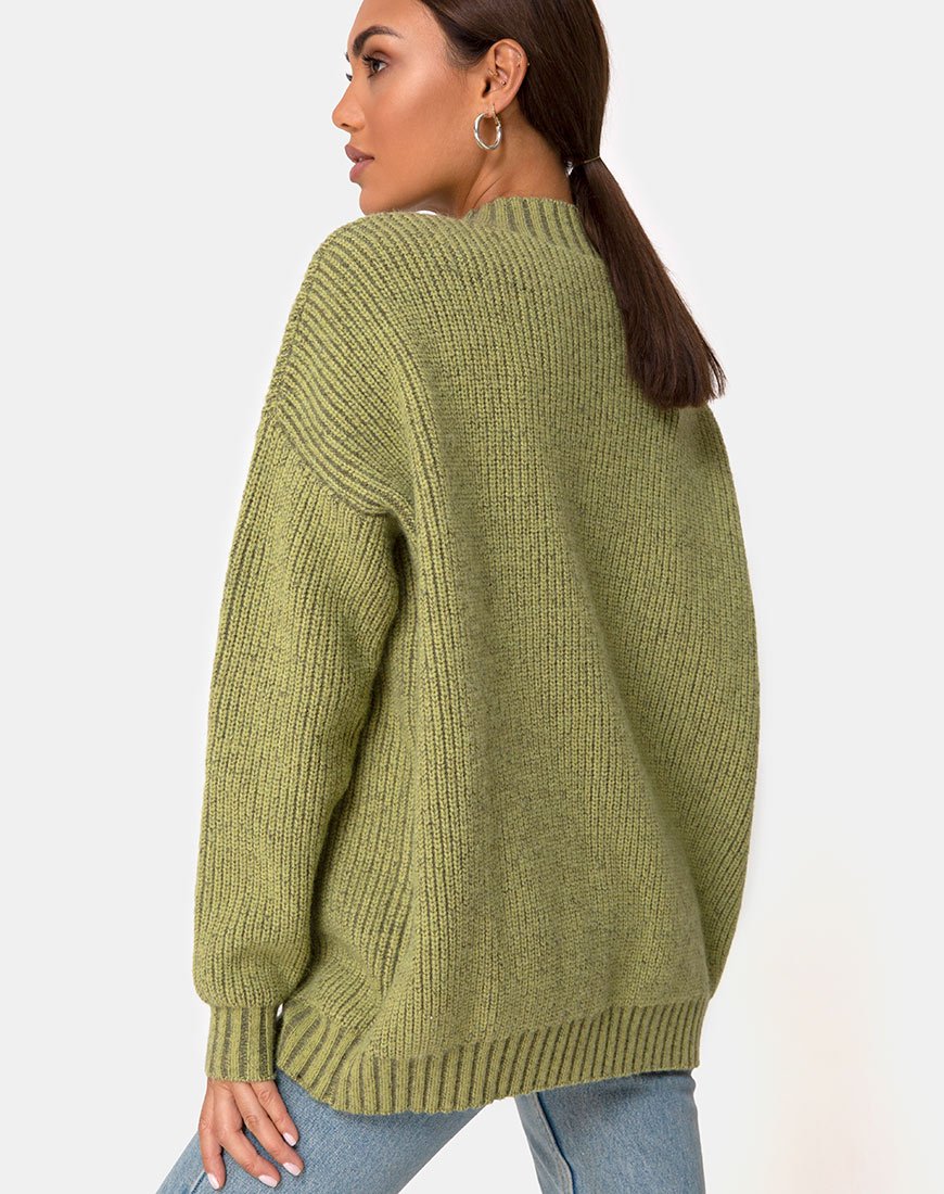 Imagen del jersey Mody de canalé verde