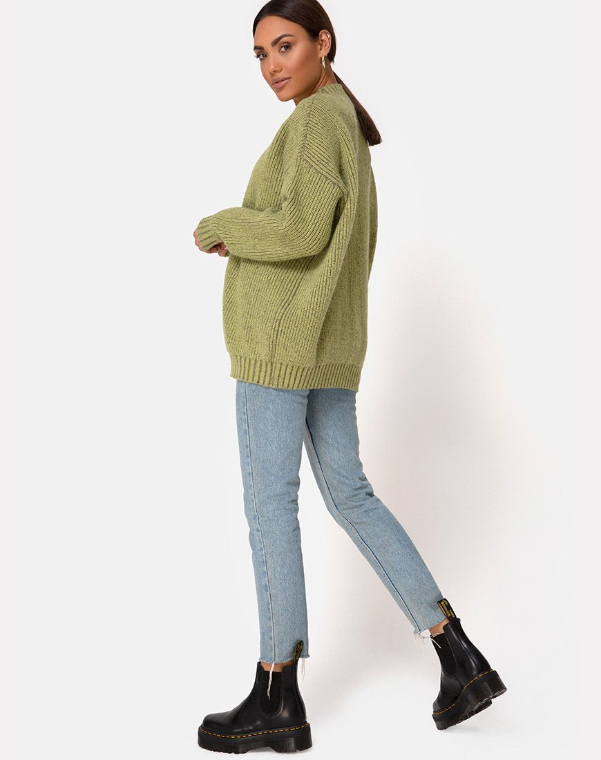Imagen del jersey Mody de canalé verde