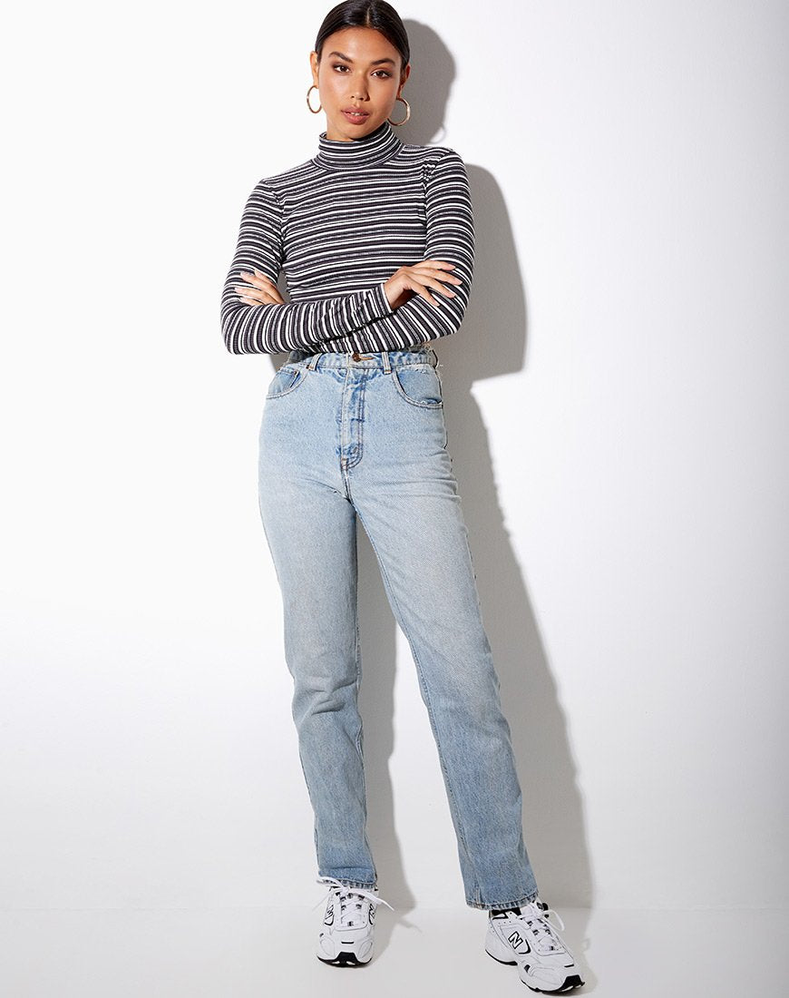 Imagen de Moeena Crop Top en Negro Gris y Blanco