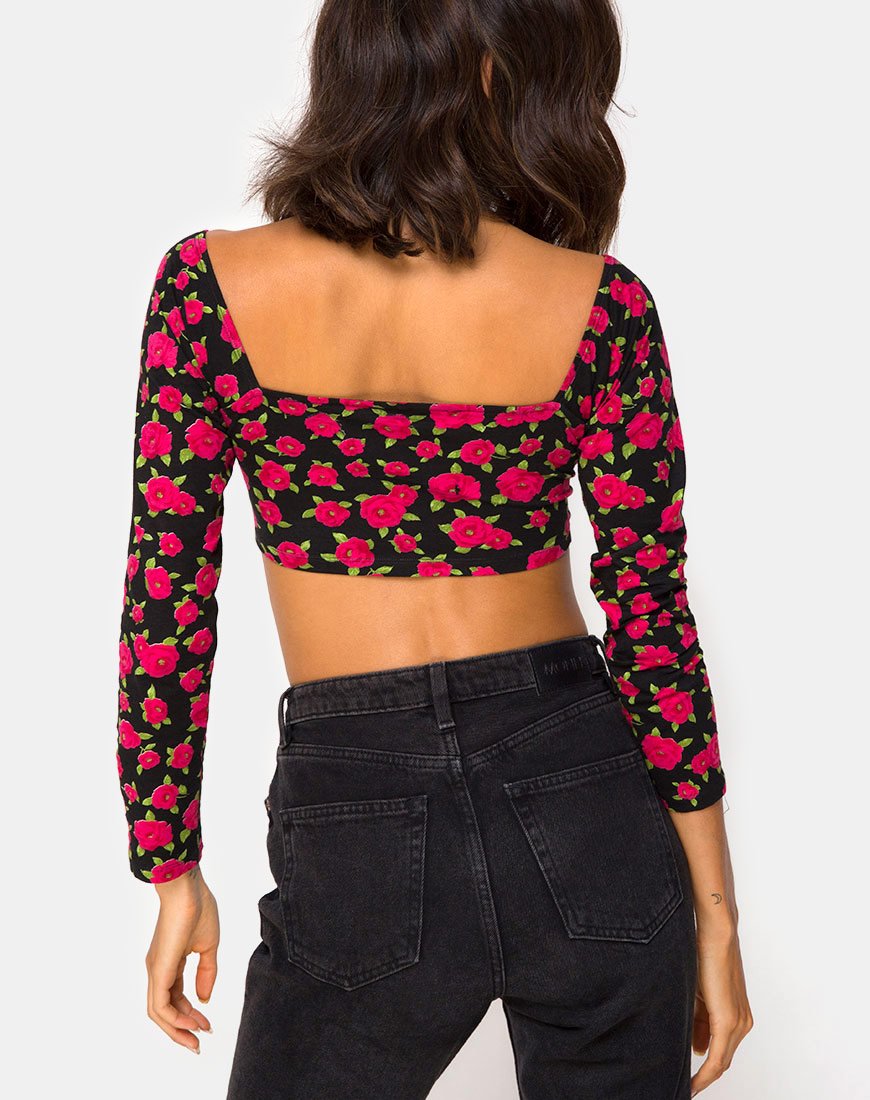 Moluc Top en Red Bloom